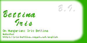 bettina iris business card